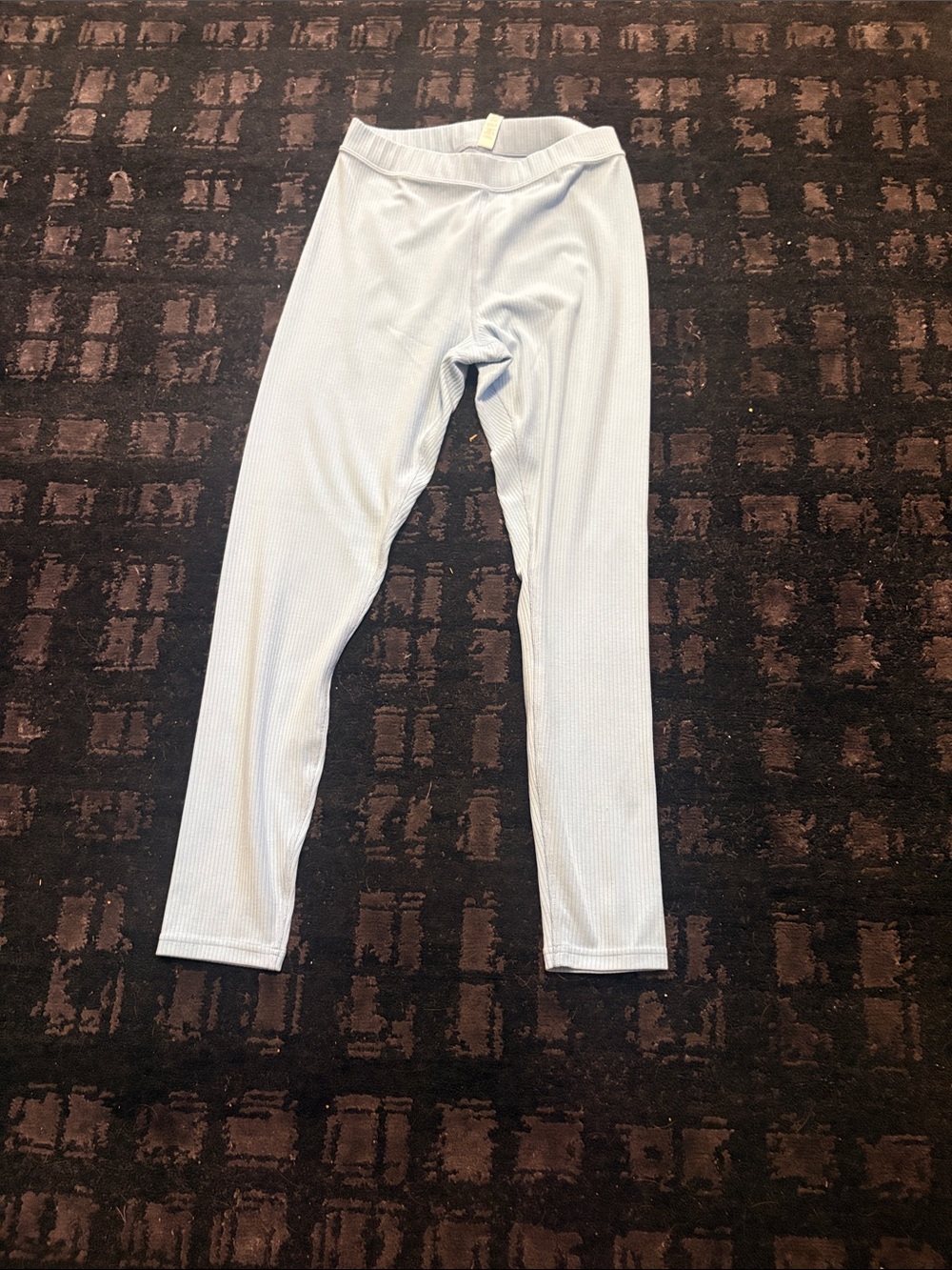 Alo Light Blue Ribbed Leggings